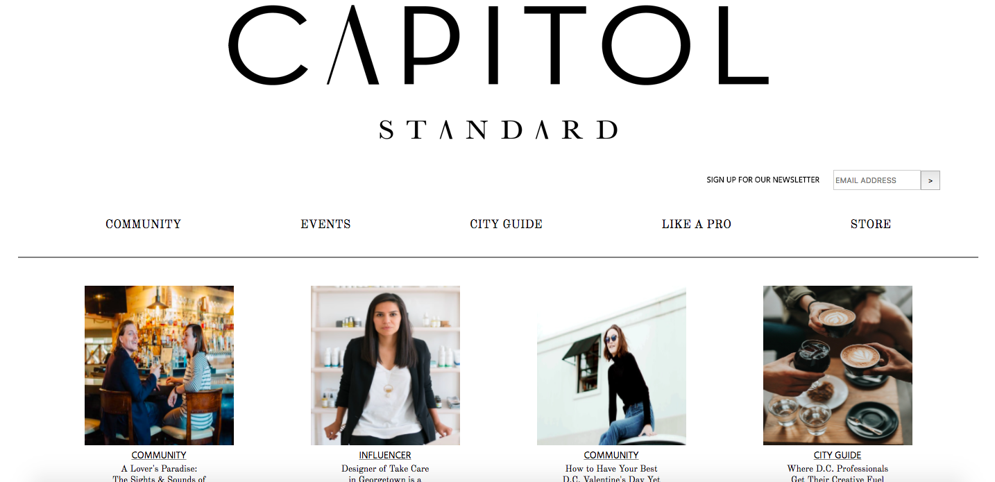 screenshot of capitol website